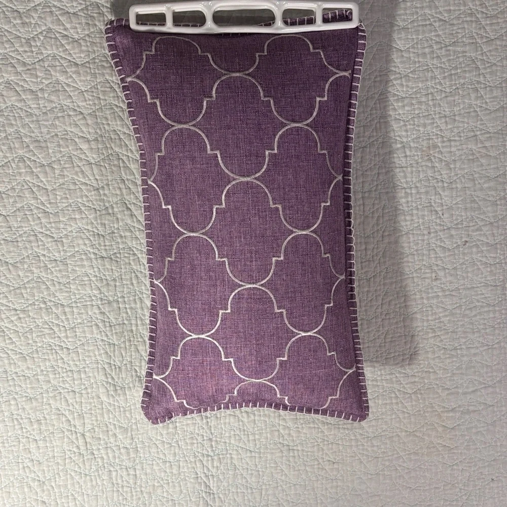 Chic Lavender Geometric Accent Pillow